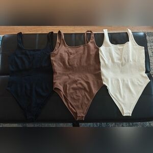 OQQ Women's 3 Piece Bodysuit Top Set